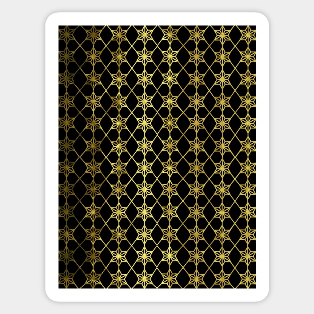Gold Star Pattern Sticker by SartorisArt1